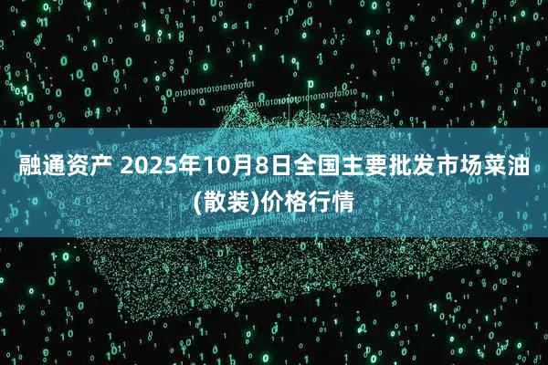 融通资产 2025年10月8日全国主要批发市场菜油(散装)价格行情